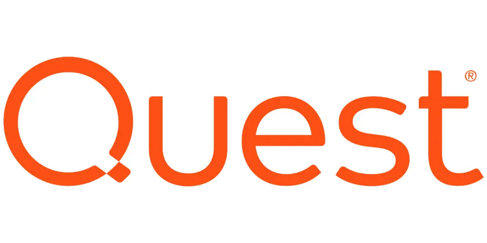 Quest logo in orange text on white.