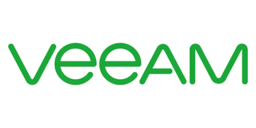 Veeam logo in green text.